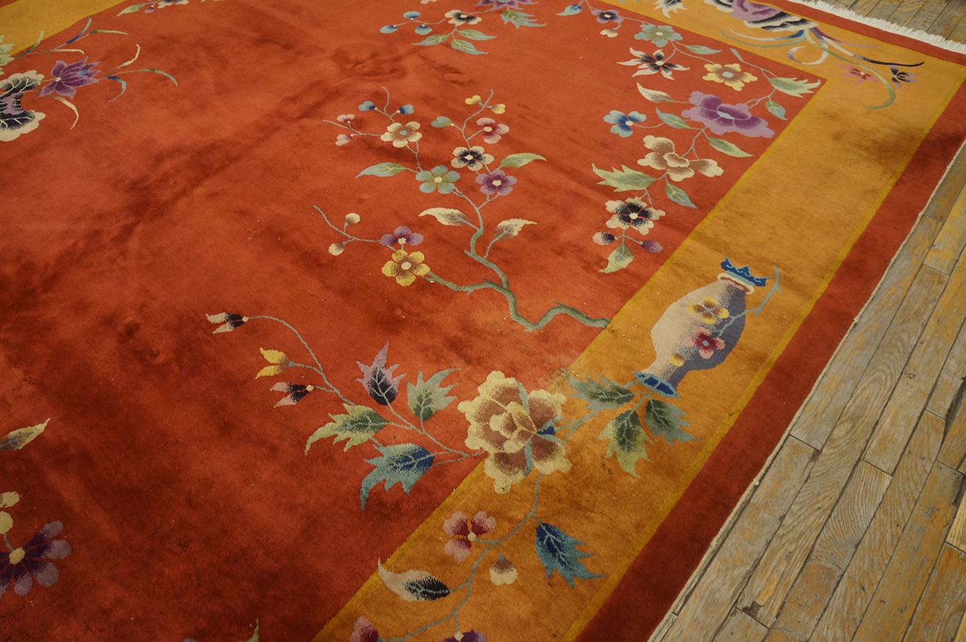 1920s Chinese Art Deco Carpet ( 9' x 11' 6