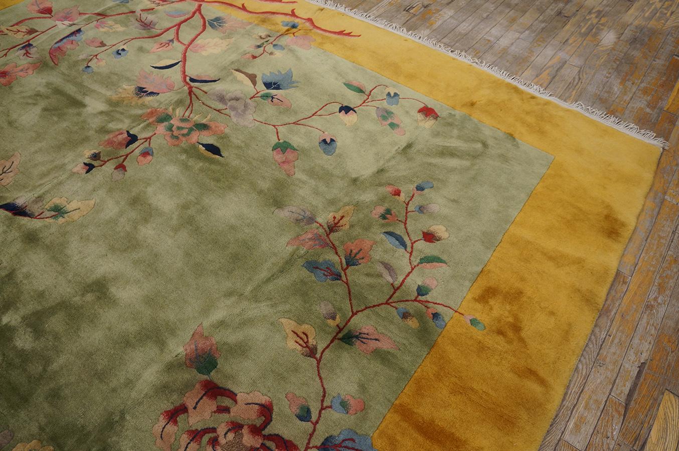 Alfombra china Art Déco de los años 20, del Taller Nichols ( 9' x 11'6