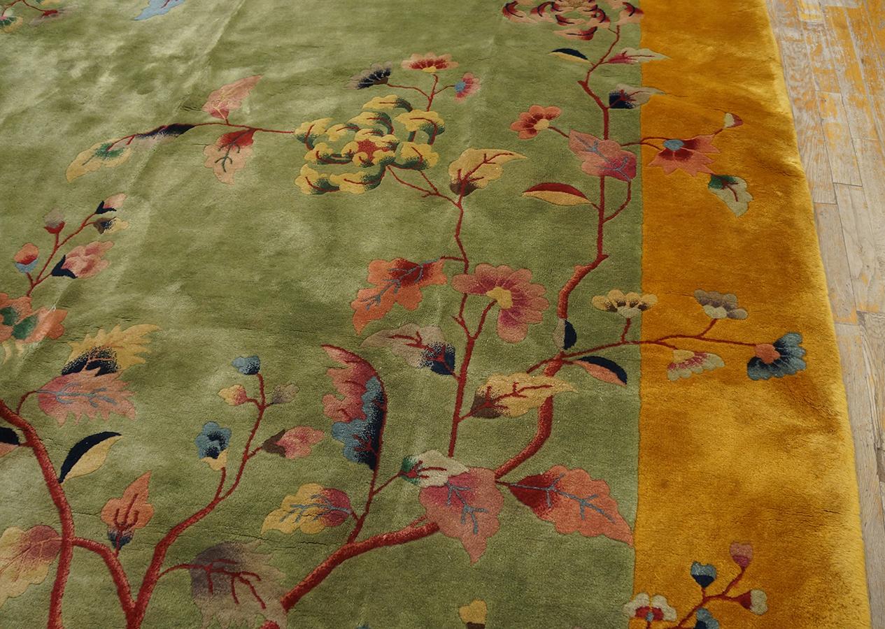 1920s Chinese Art Deco Carpet by Nichols Workshop ( 9' x 11'6