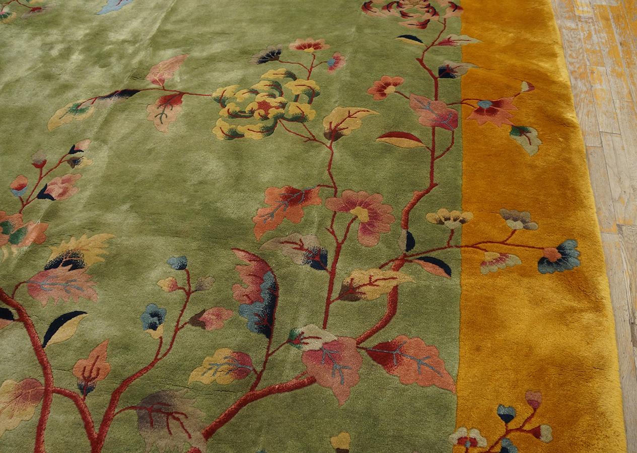 Alfombra china Art Déco de los años 20, del Taller Nichols ( 9' x 11'6