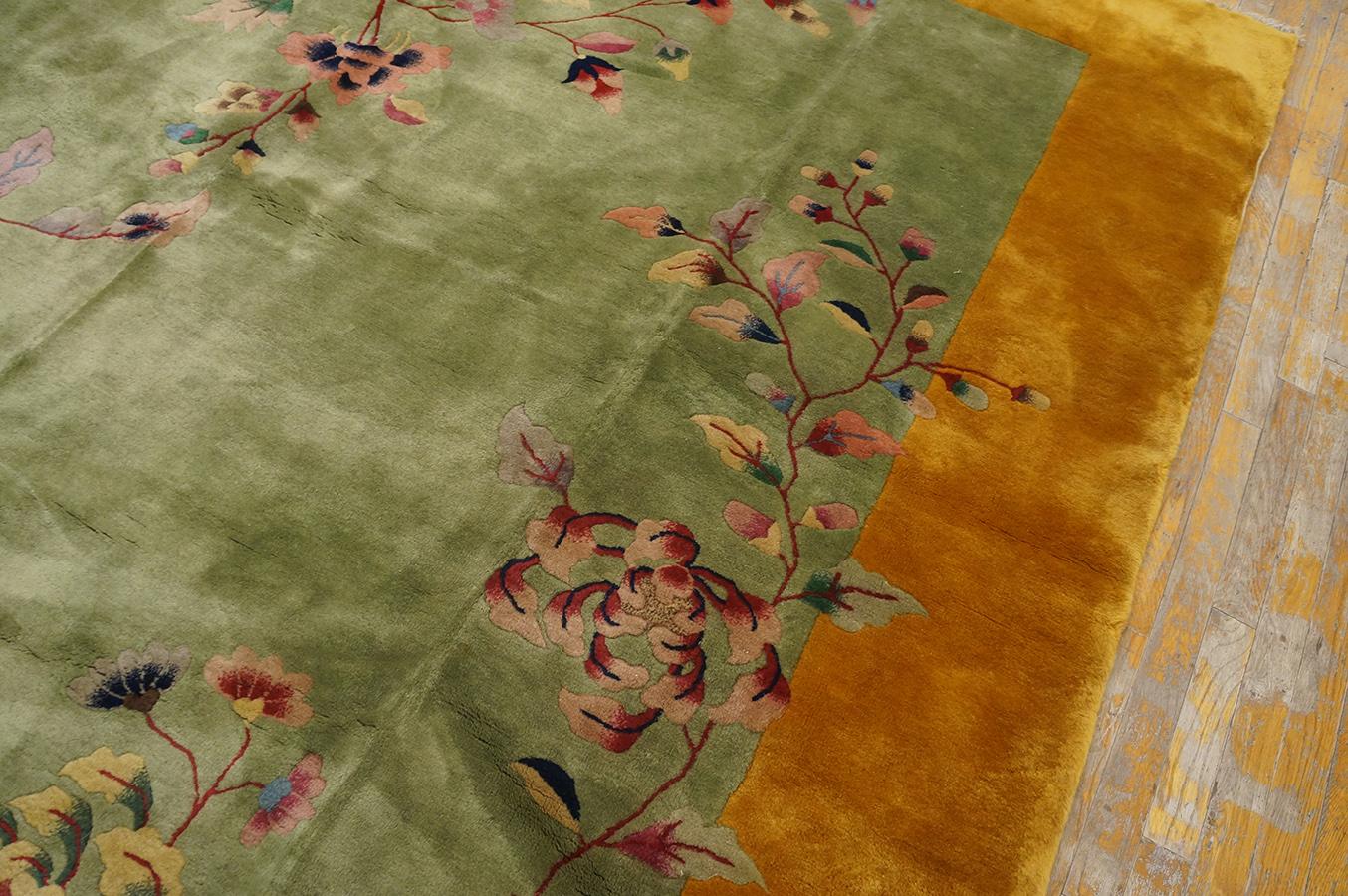 Alfombra china Art Déco de los años 20, del Taller Nichols ( 9' x 11'6
