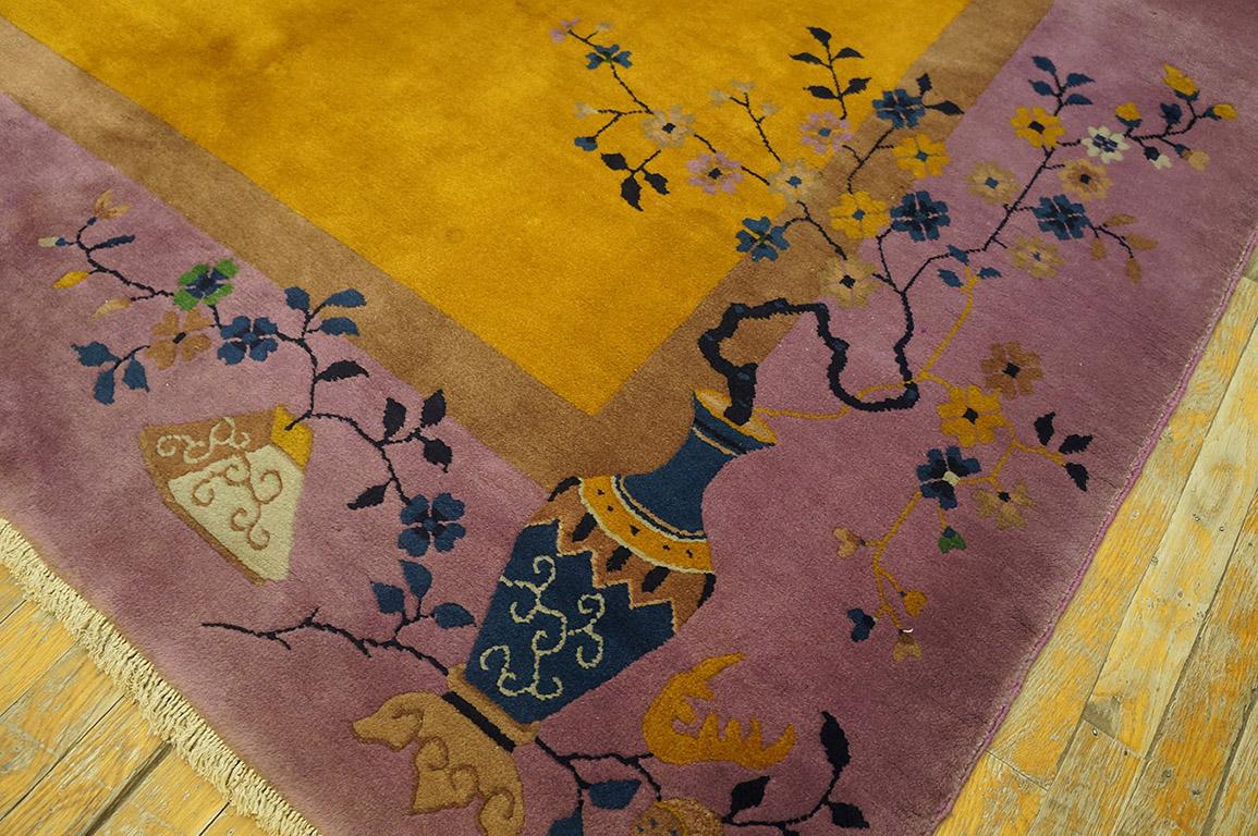  1920s Chinese Art Deco Carpet by Nichols Workshop ( 9' x 11' 6'' - 275 x 350 ) For Sale 2