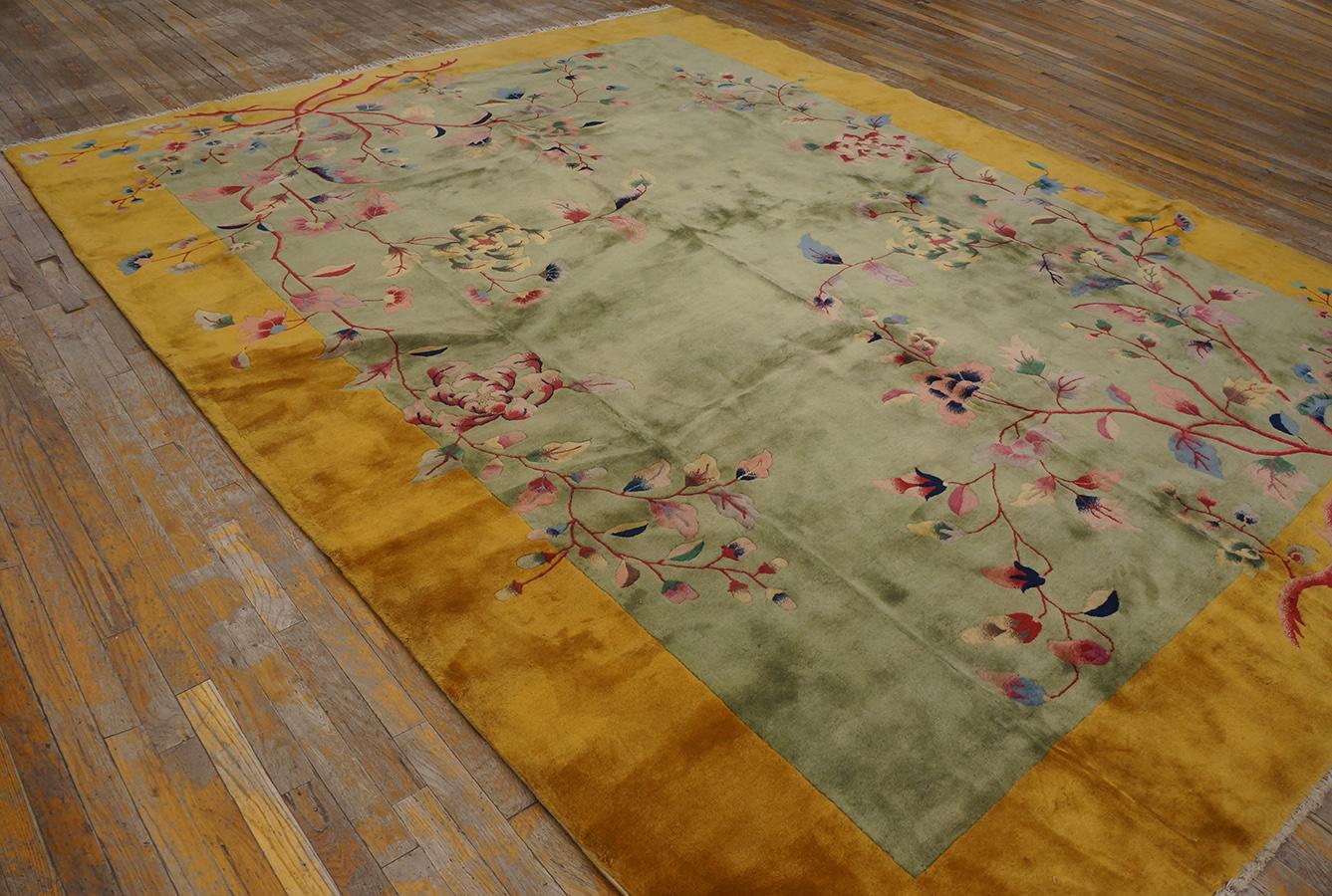 1920s Chinese Art Deco Carpet by Nichols Workshop ( 9' x 11'6