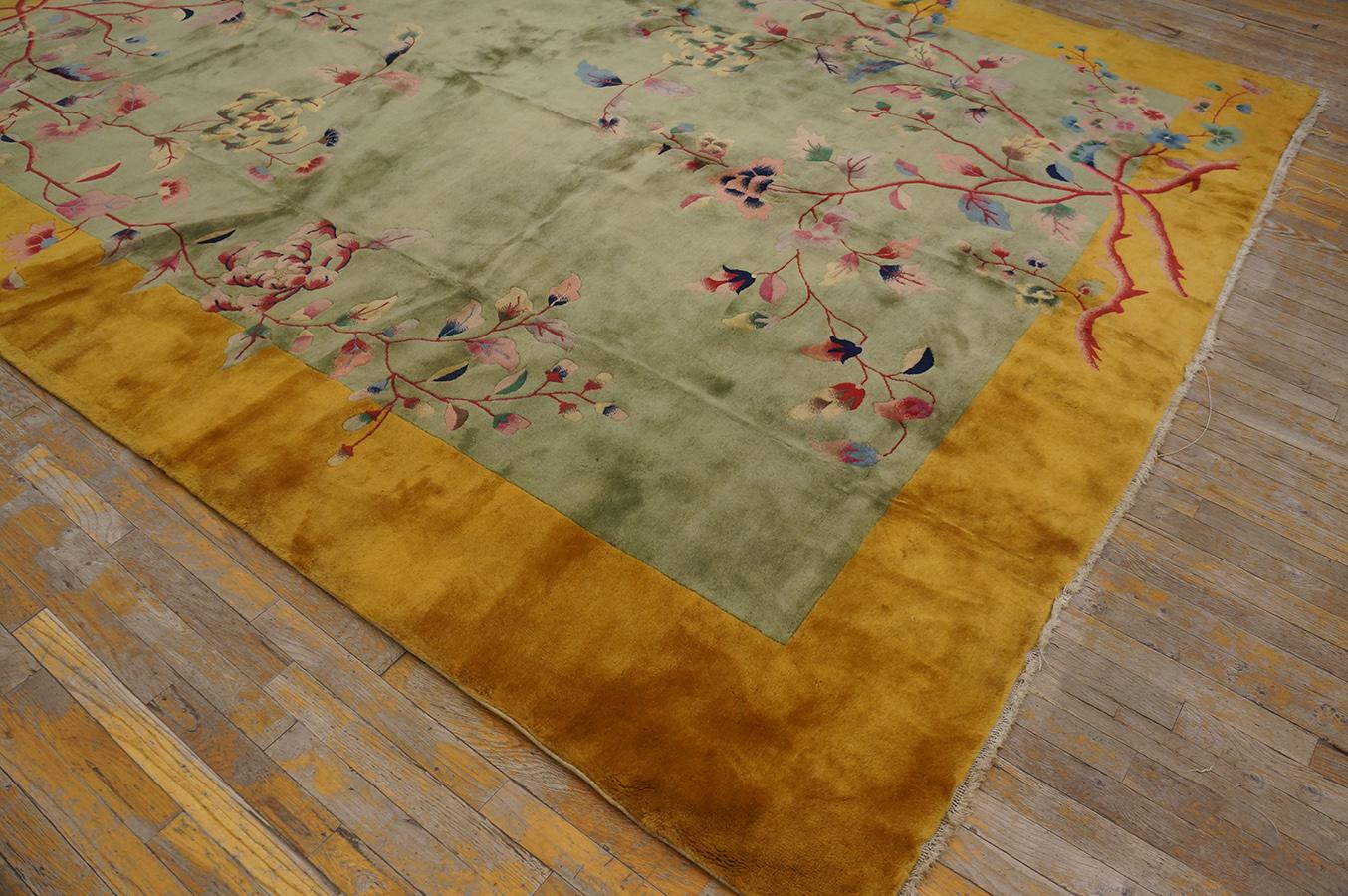 1920s Chinese Art Deco Carpet by Nichols Workshop ( 9' x 11'6