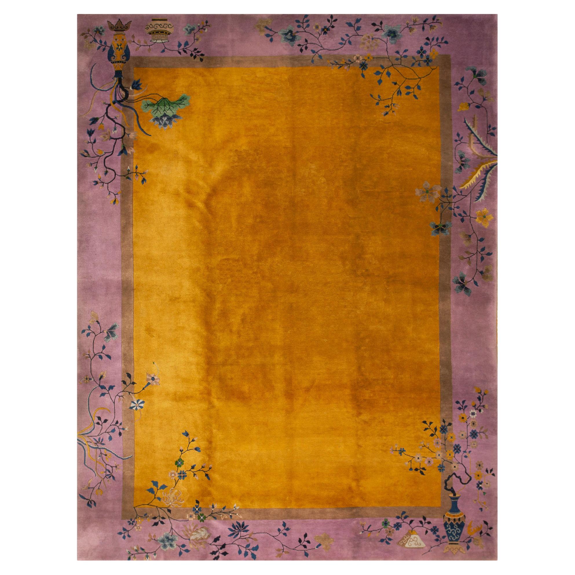  Tapis Art déco chinois des années 1920 par Nichols Workshop ( 9' x 11' 6'' - 275 x 350 )