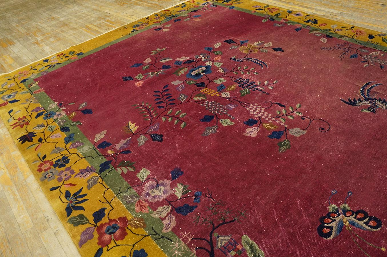 1920s  Chinese Art Deco Carpet ( 9' x 12' - 275 x 365 ) In Good Condition For Sale In New York, NY