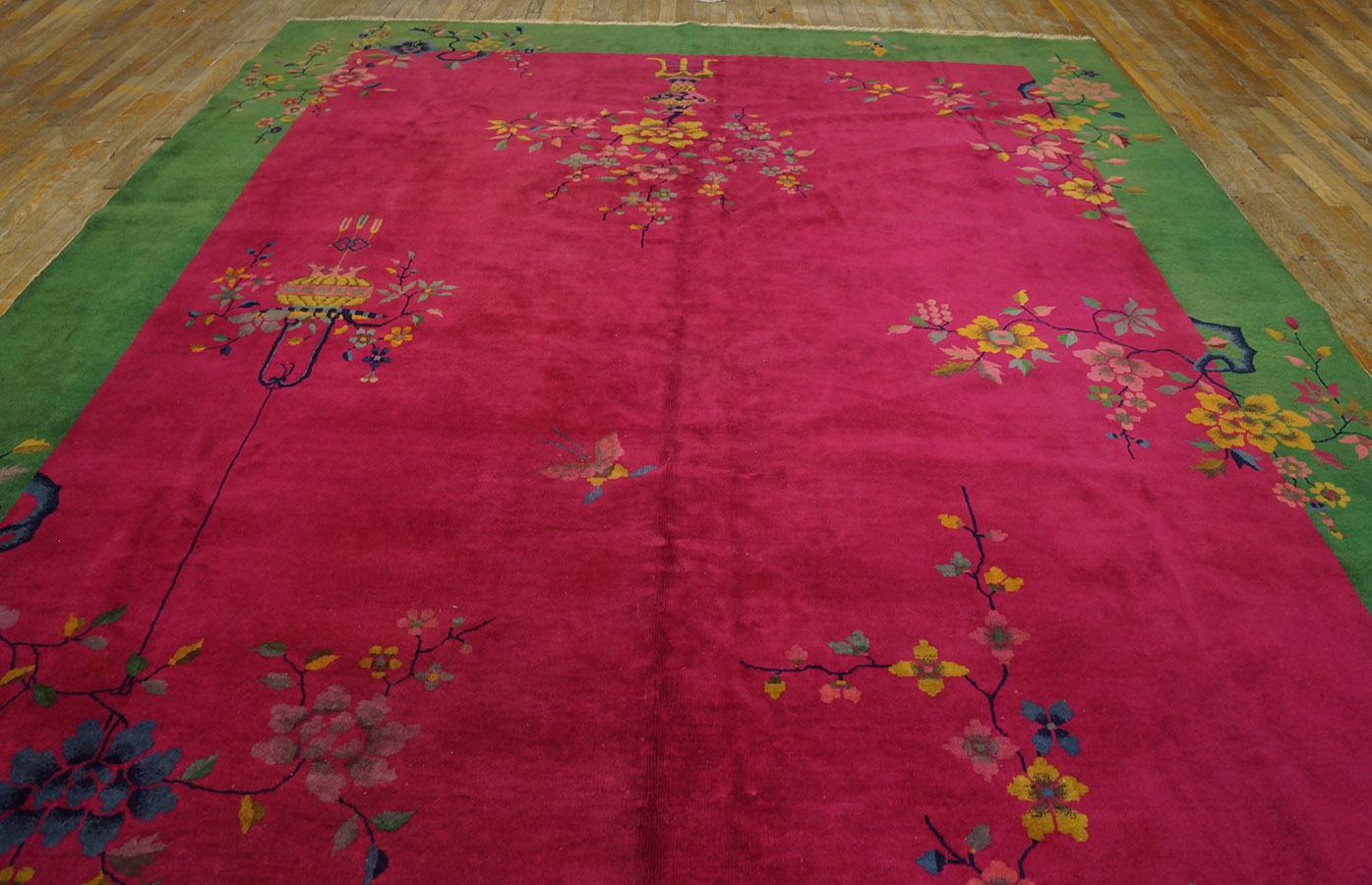 1920s Chinese Art Deco Carpet ( 9' x 11' 6'' - 275 x 350 cm ) For Sale 8
