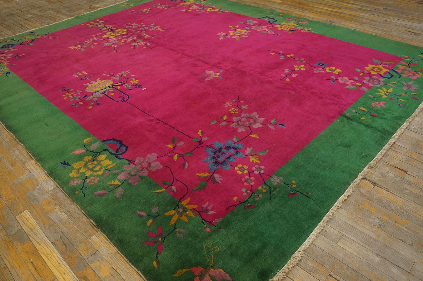 1920s Chinese Art Deco Carpet ( 9' x 11' 6'' - 275 x 350 cm ) For Sale 10