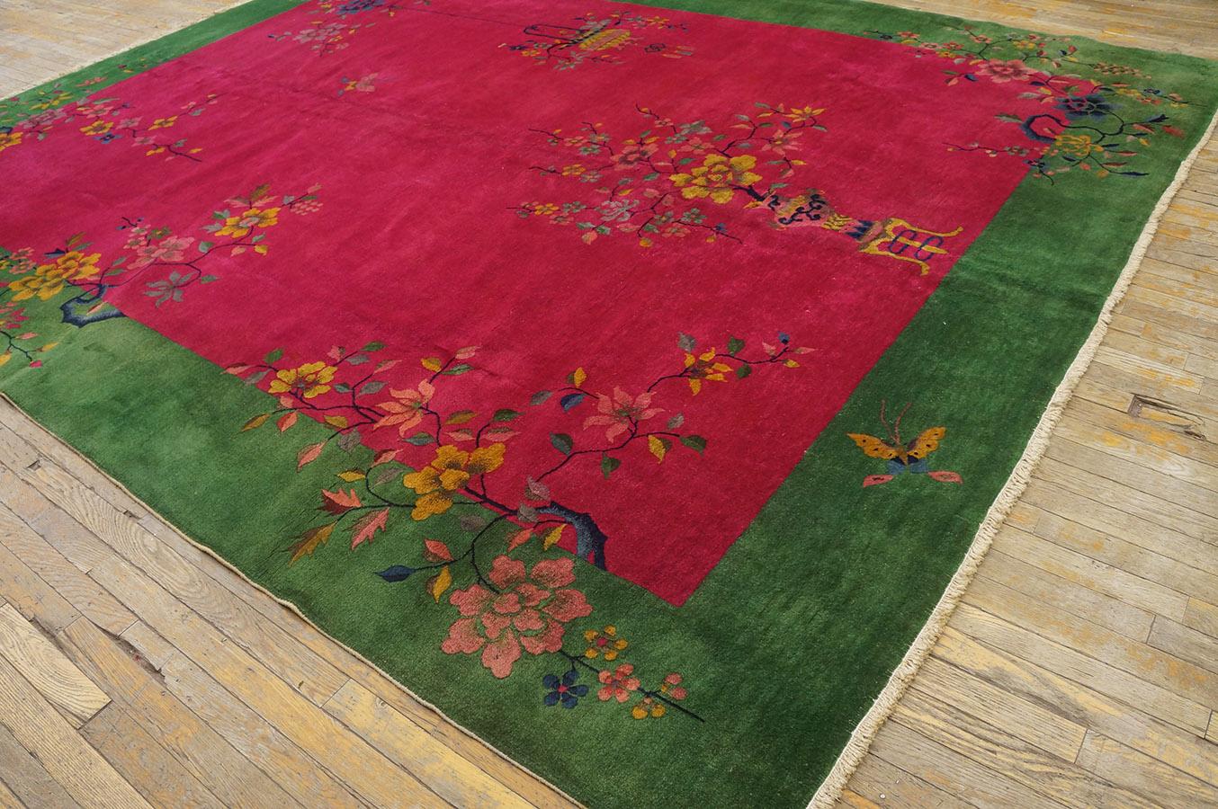 1920s Chinese Art Deco Carpet ( 9' x 11' 6'' - 275 x 350 cm ) For Sale 2