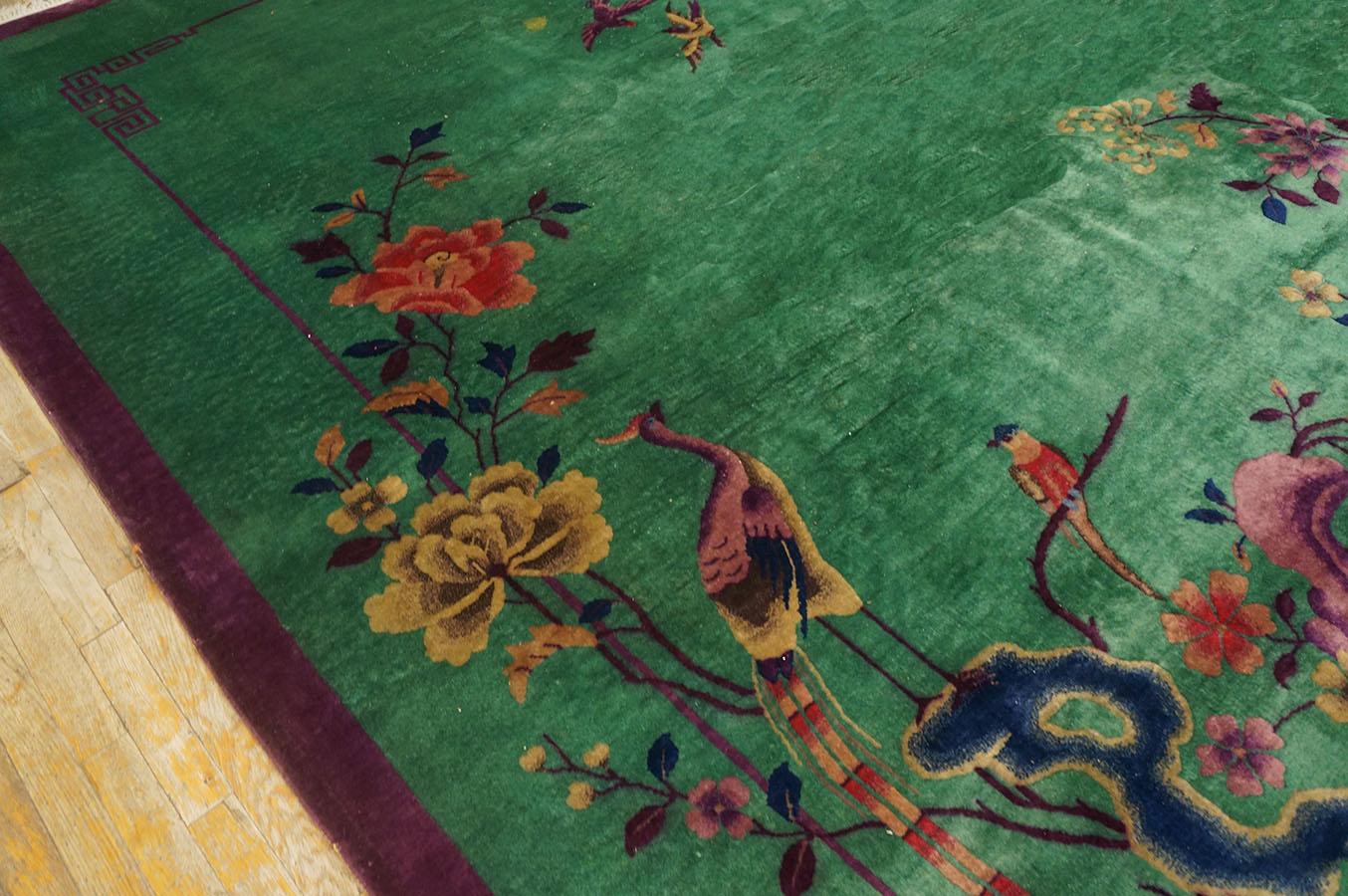 1920s Chinese Art Deco Carpet ( 9' x 11' 8'' - 275 x 355 cm ) For Sale 1