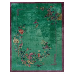 Antique 1920s Chinese Art Deco Carpet ( 9' x 11' 8'' - 275 x 355 cm )