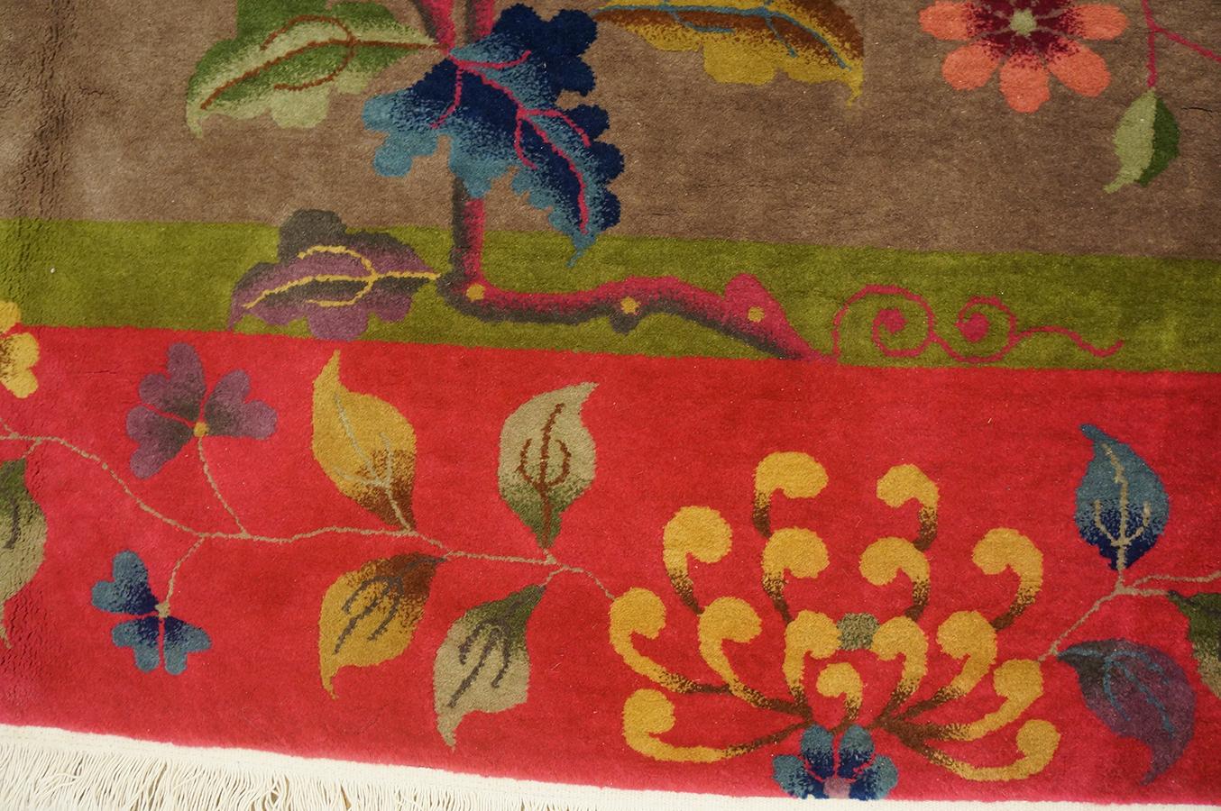 1920s Chinese Art Deco Carpet ( 9'' x 11' 6'' - 275 x 350 cm ) For Sale 8