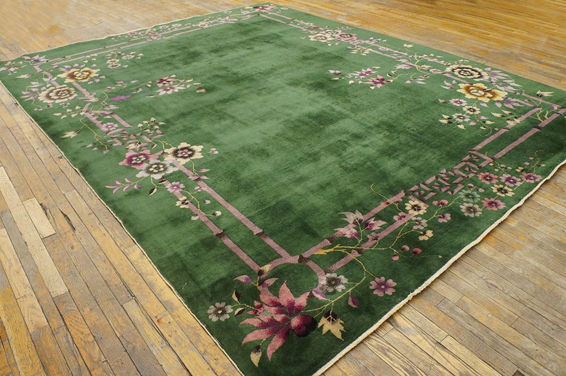 1920s Chinese Art Deco Carpet ( 9' x 11' 6
