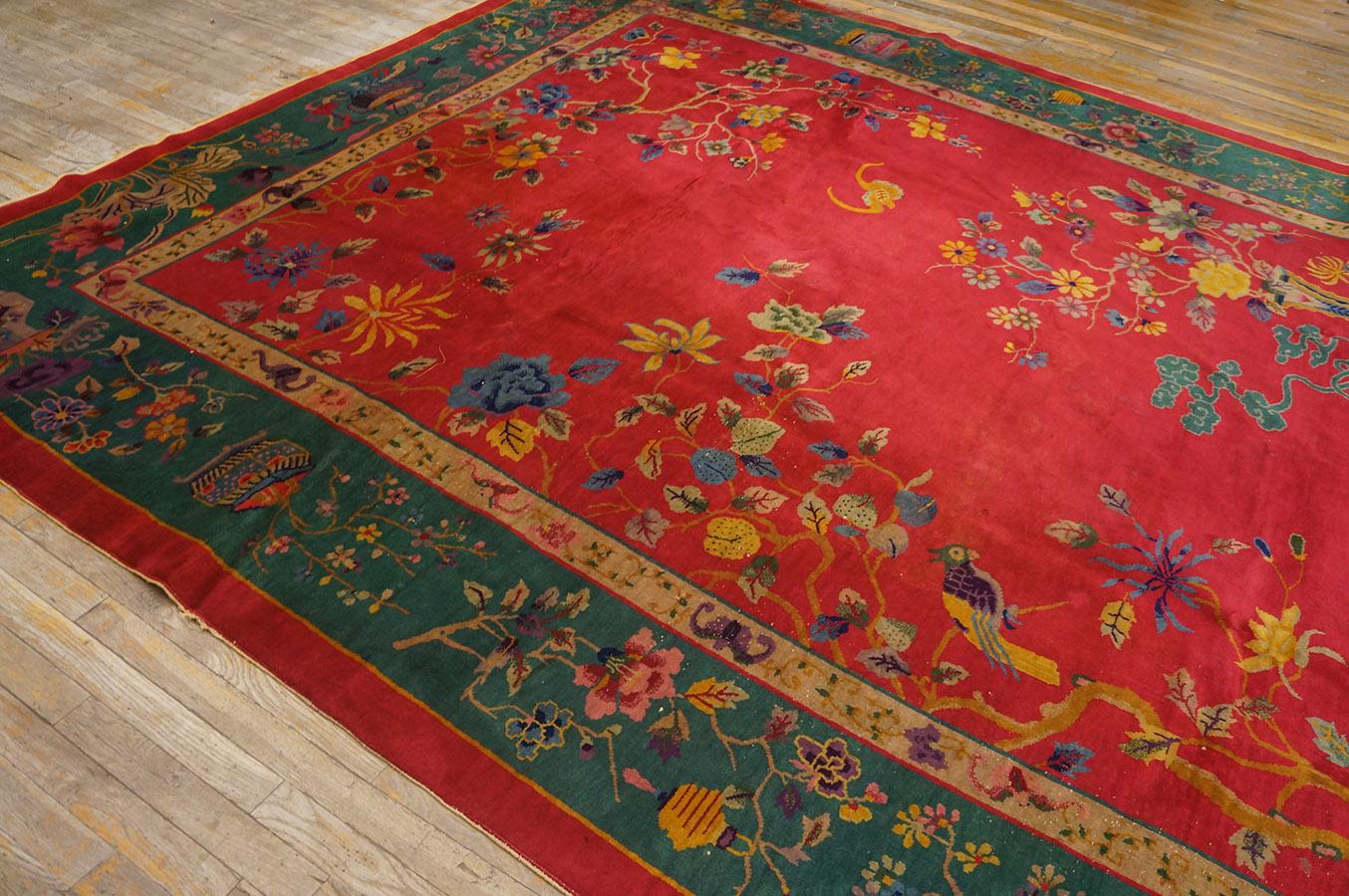 1920s Chinese Art Deco Carpet ( 9' x 11' 8'' - 275 x 355 cm ) For Sale 6