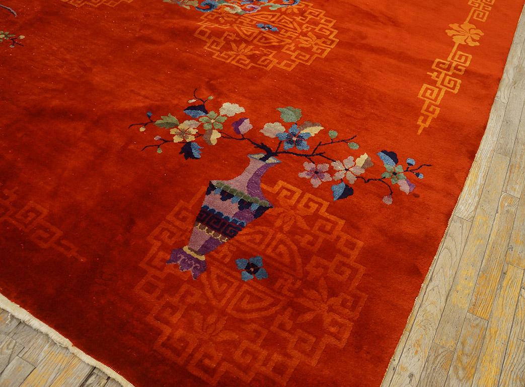 Alfombra china Art Déco de los años 20 (  9' x 12' - 275 x 365 cm ) principios del siglo XX en venta