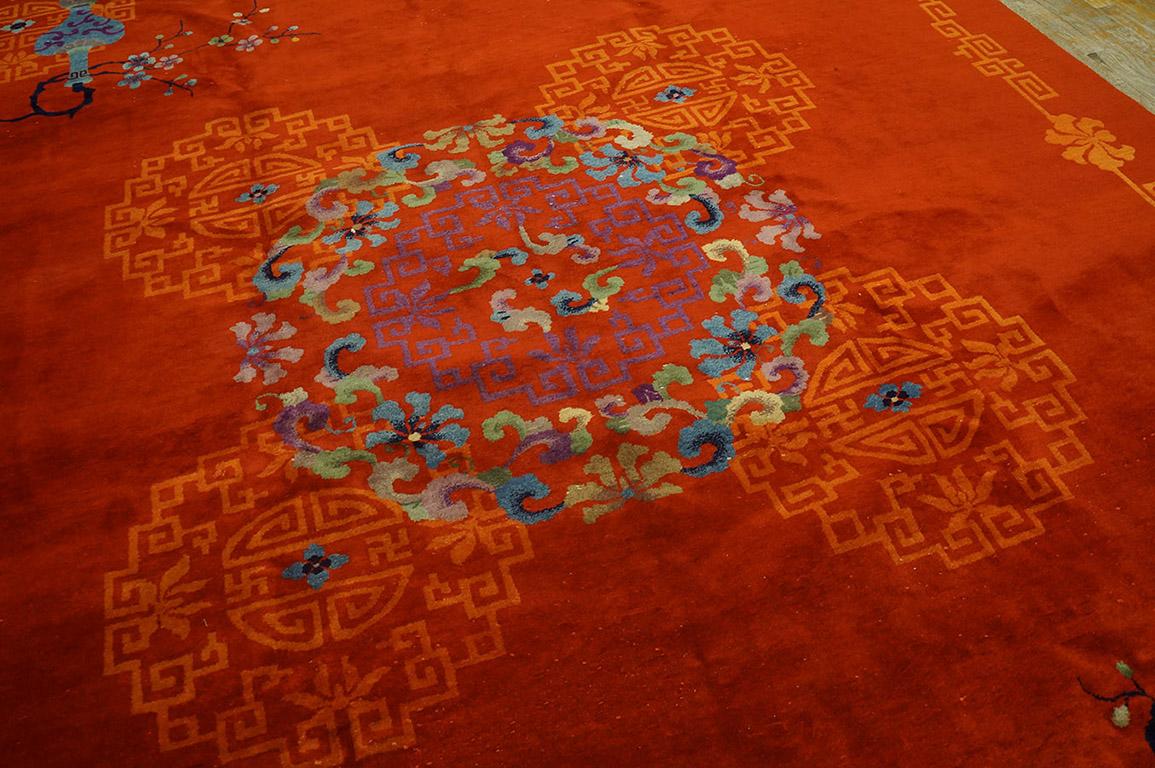 Alfombra china Art Déco de los años 20 (  9' x 12' - 275 x 365 cm ) en venta 1