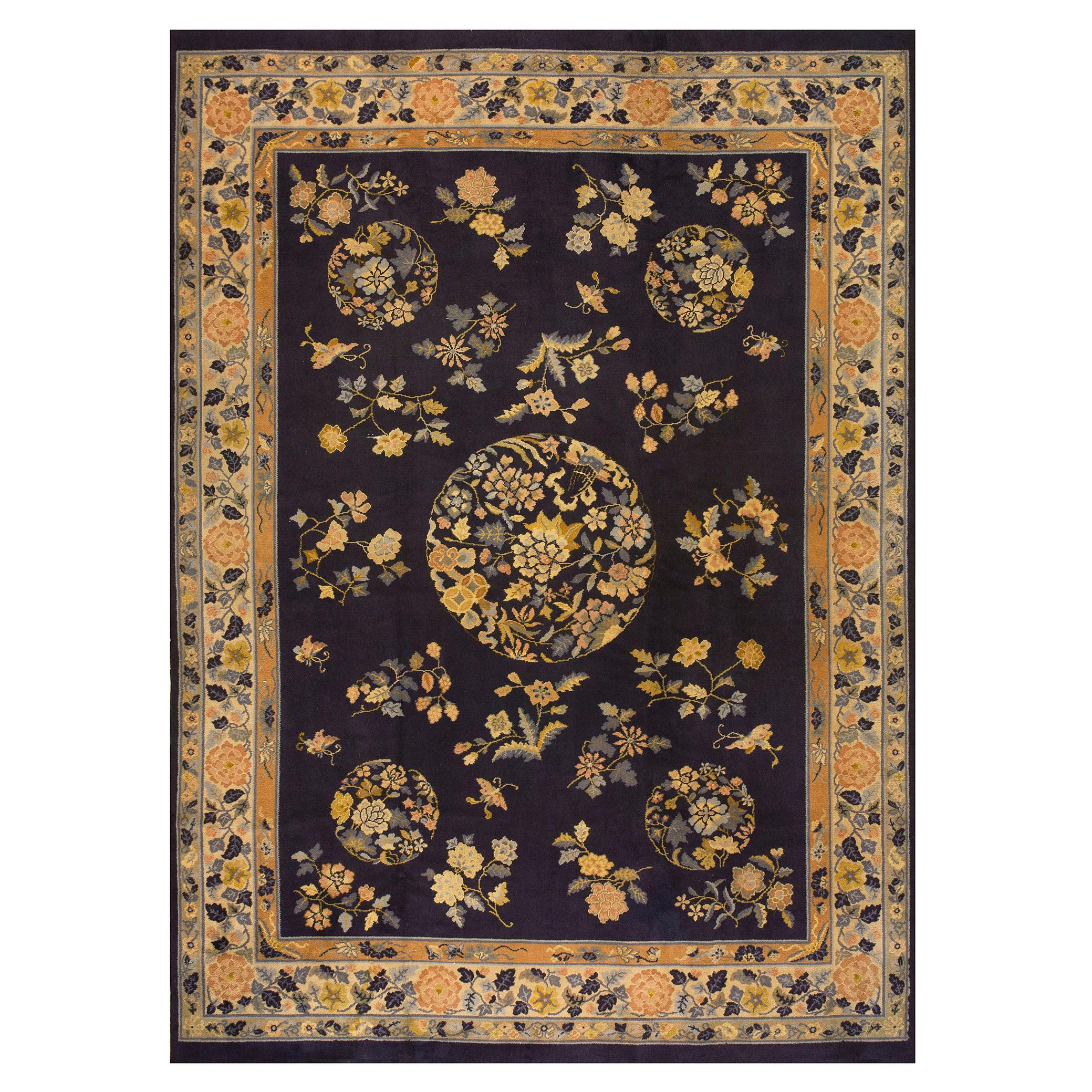Tapis Art déco chinois ancien 9' 7'' x 13' 0''