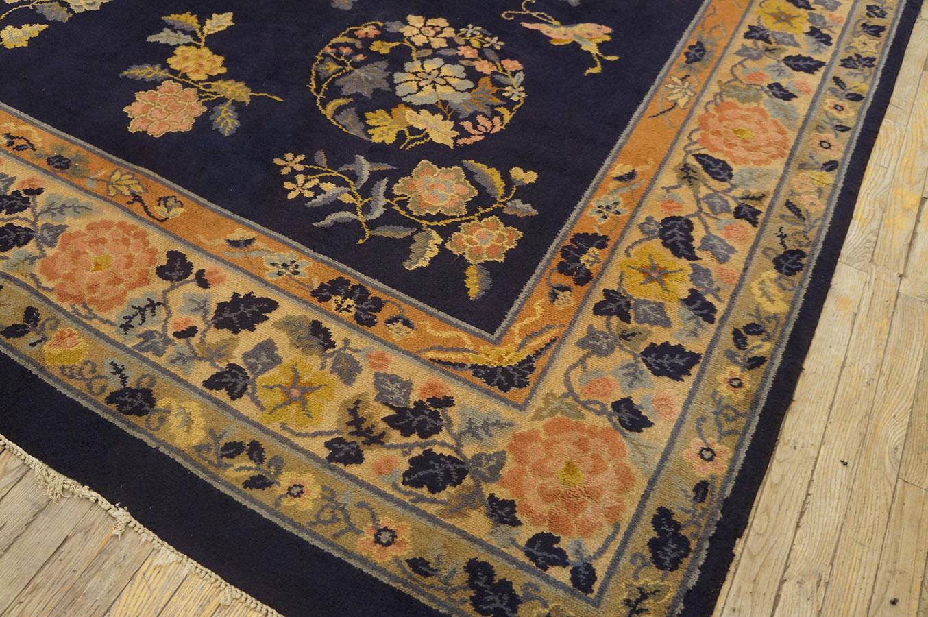 Tapis Art déco chinois ancien 9' 7'' x 13' 0'' en vente 3