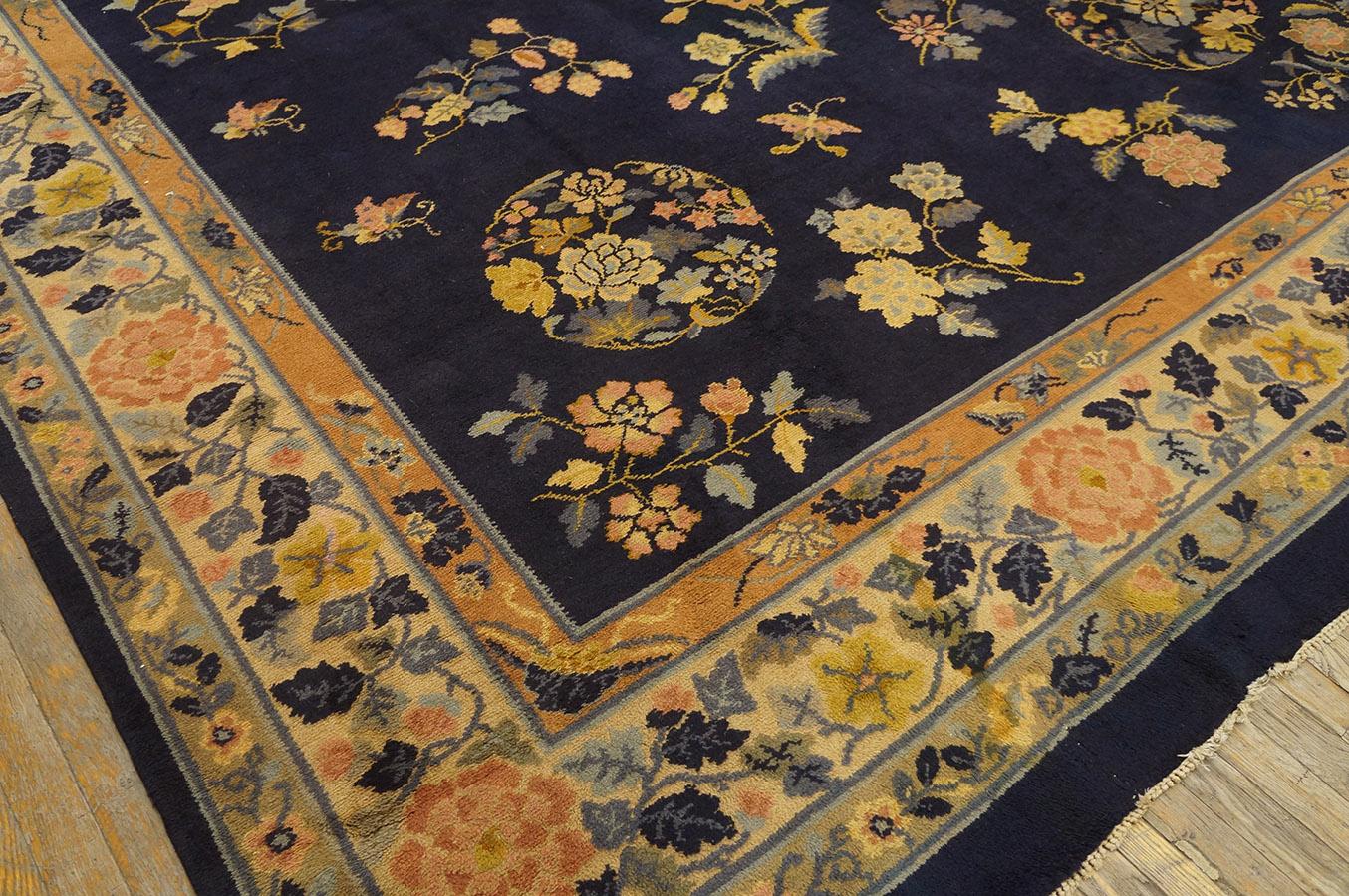 Tapis Art déco chinois ancien 9' 7'' x 13' 0'' en vente 7