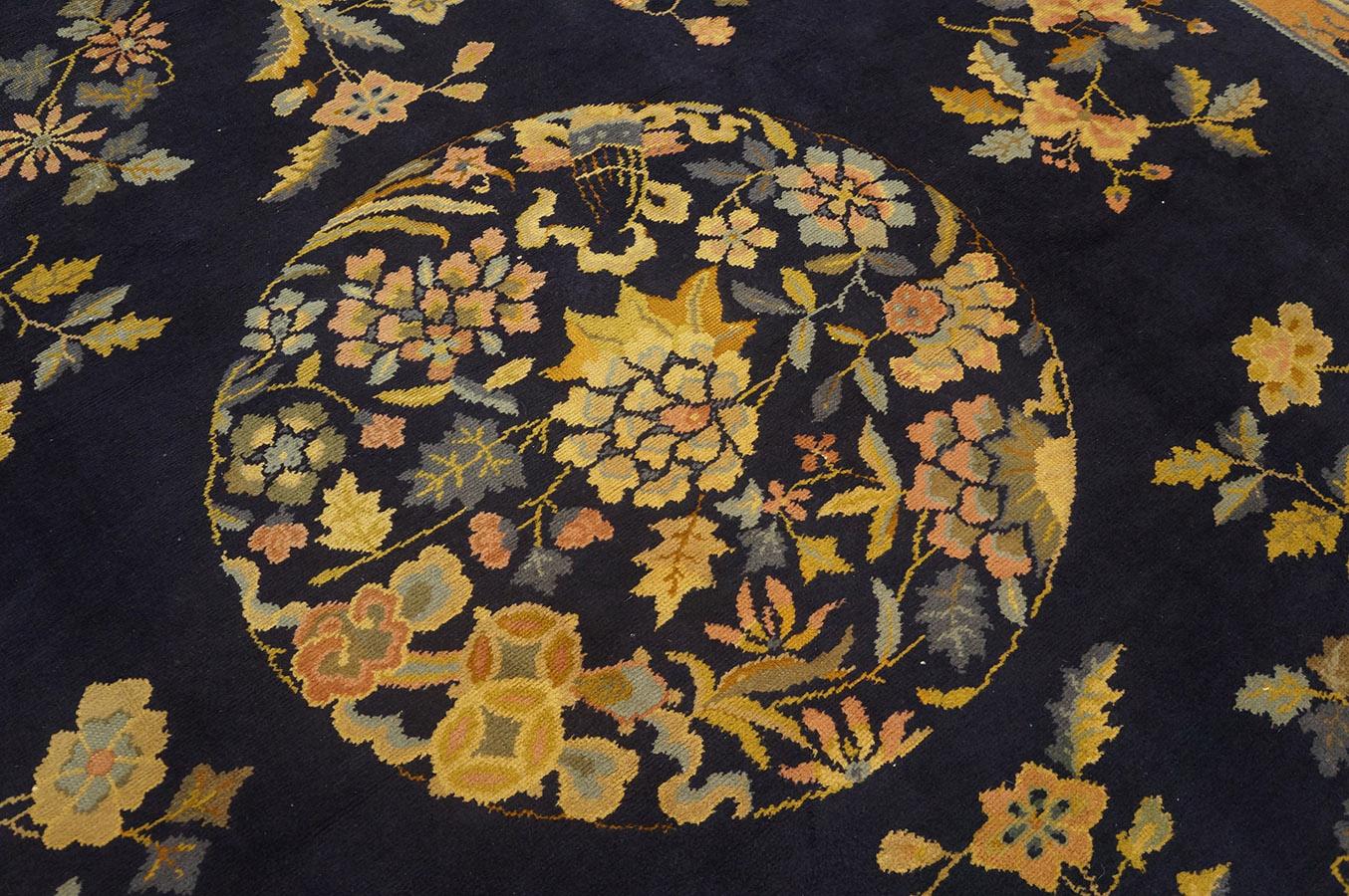 Tapis Art déco chinois ancien 9' 7'' x 13' 0'' en vente 8