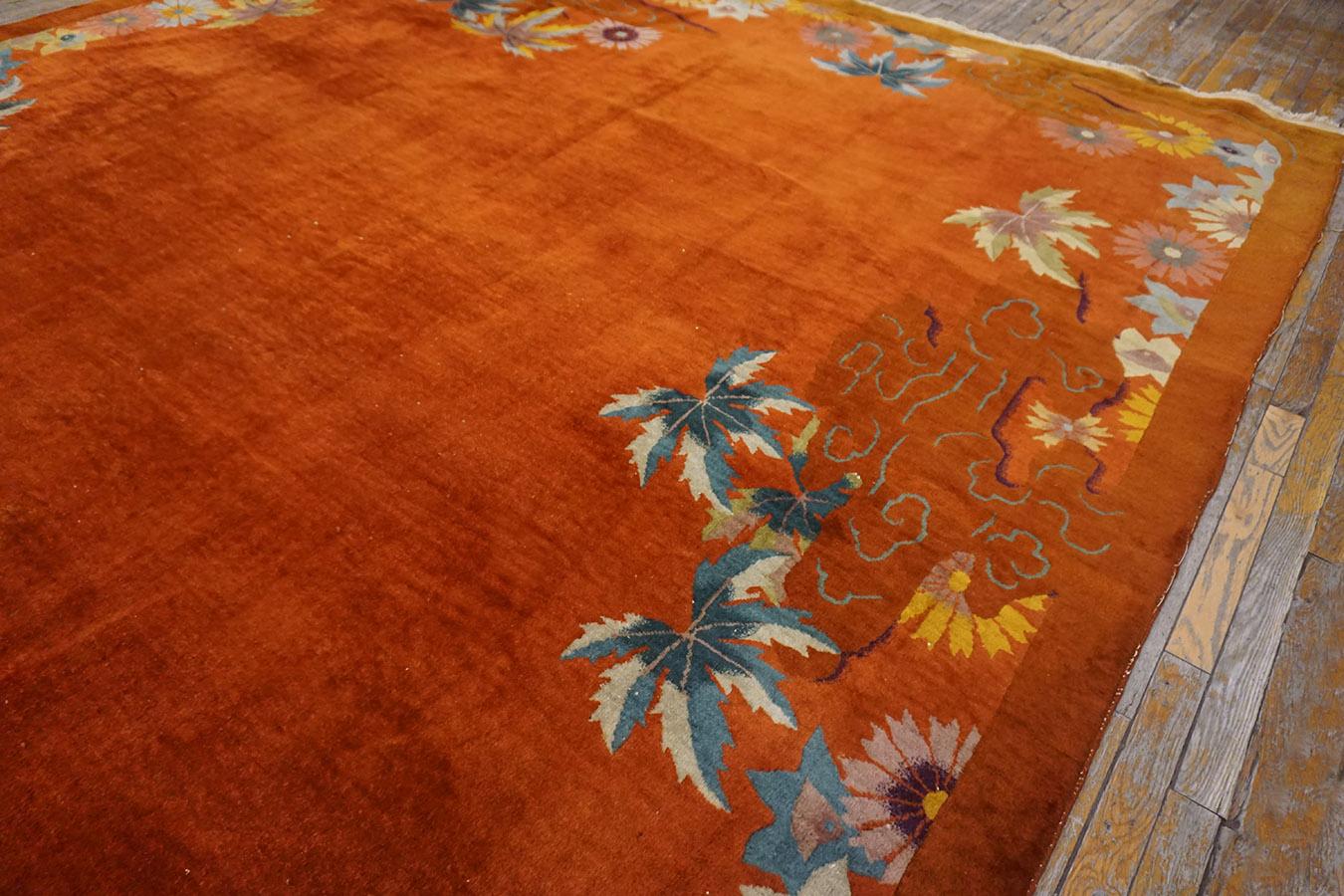 1920s Chinese Art Deco Carpet ( 9'9