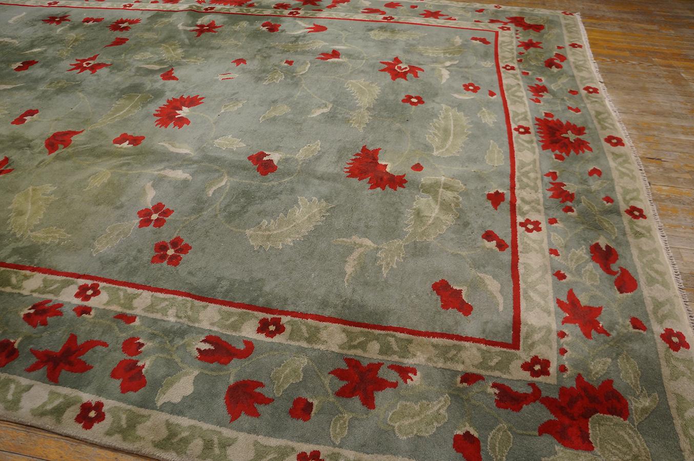 Wool 1930s Chinese Art Deco Carpet ( 9'9