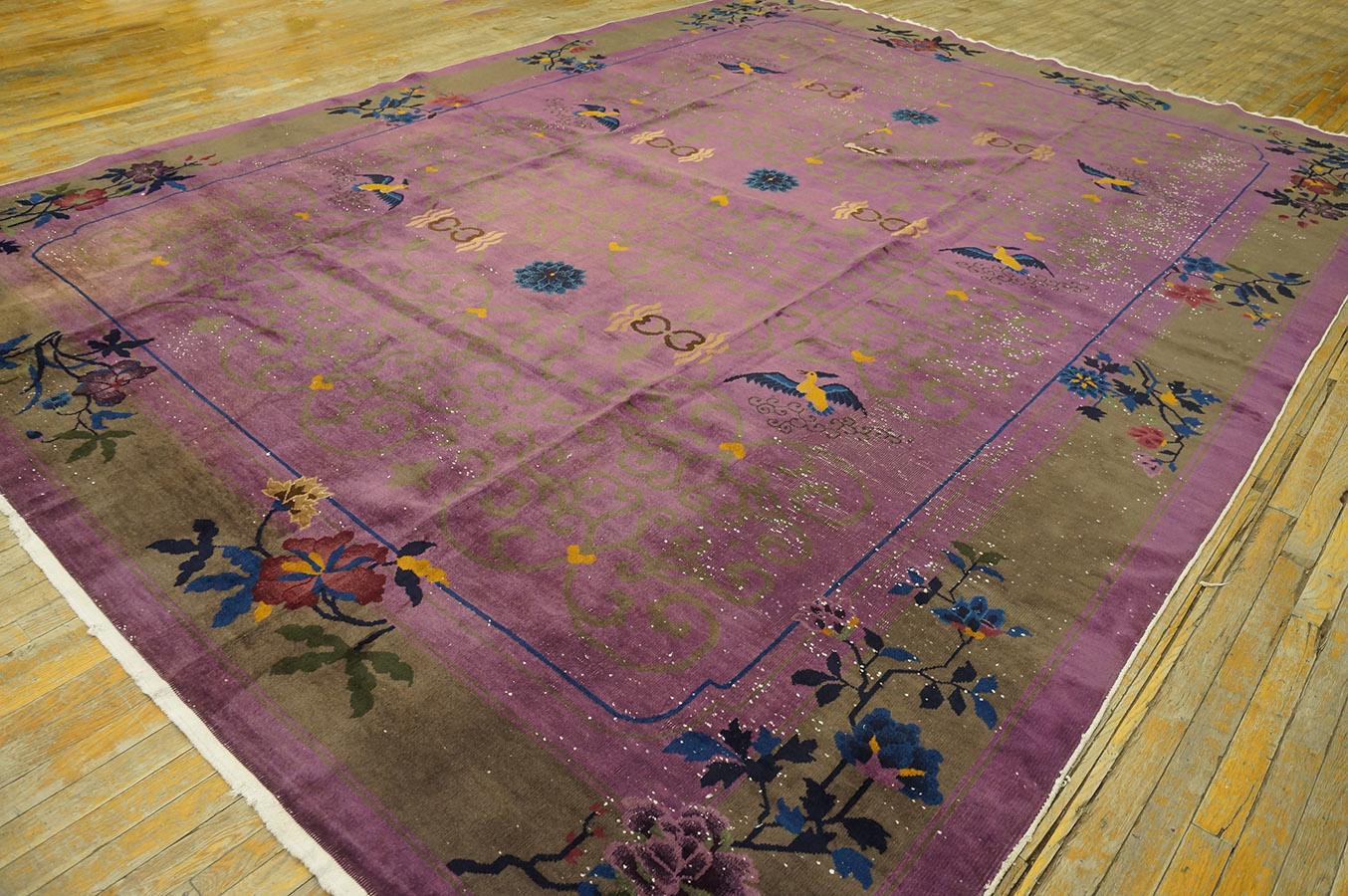 Tapis Art Déco chinois des années 1920 ( 9' 9'' x 13' 8'' - 295 x 415 cm ) 