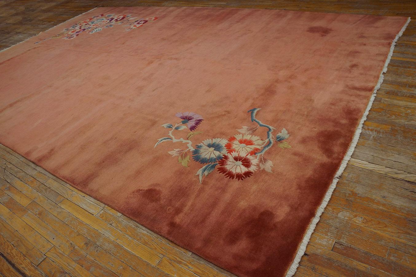 Mid-20th Century 1930s Chinese Art Deco Carpet ( 9'9