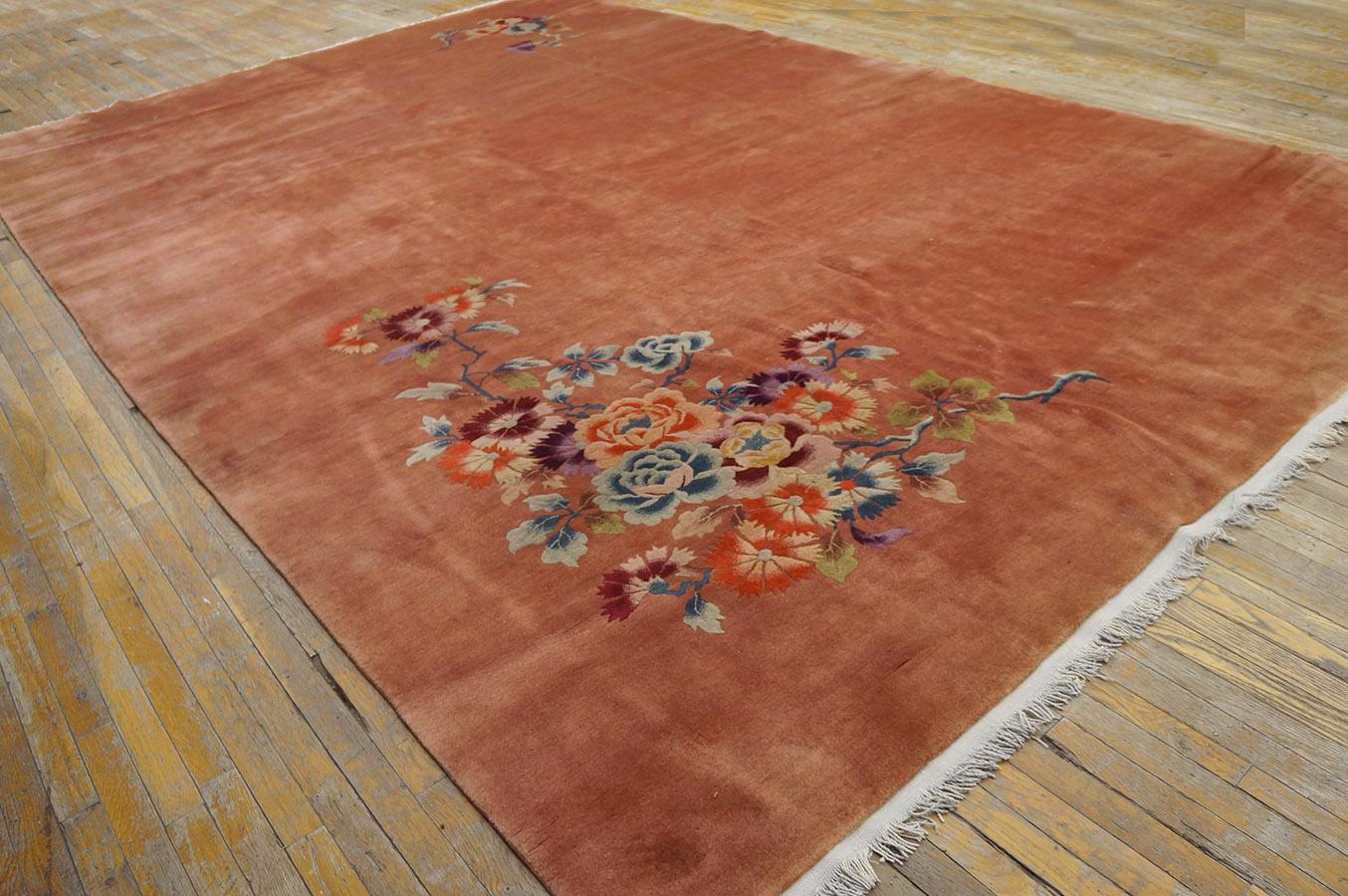 1930s Chinese Art Deco Carpet ( 9'9
