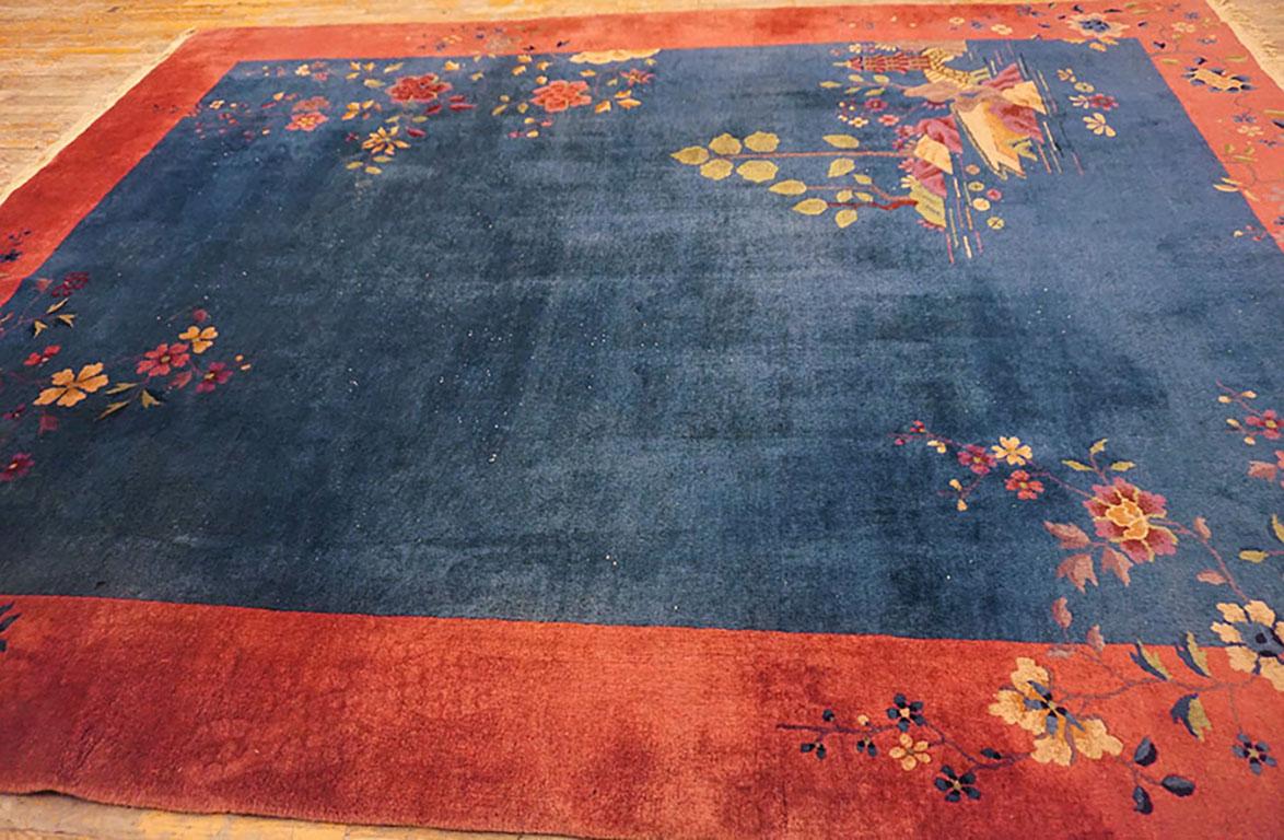 Early 20th Century  1920s Chinese Art Deco Carpet ( 9' x 11 6