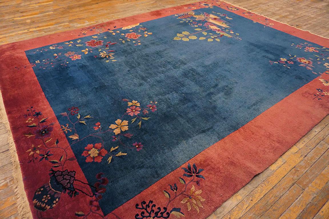 Wool  1920s Chinese Art Deco Carpet ( 9' x 11 6