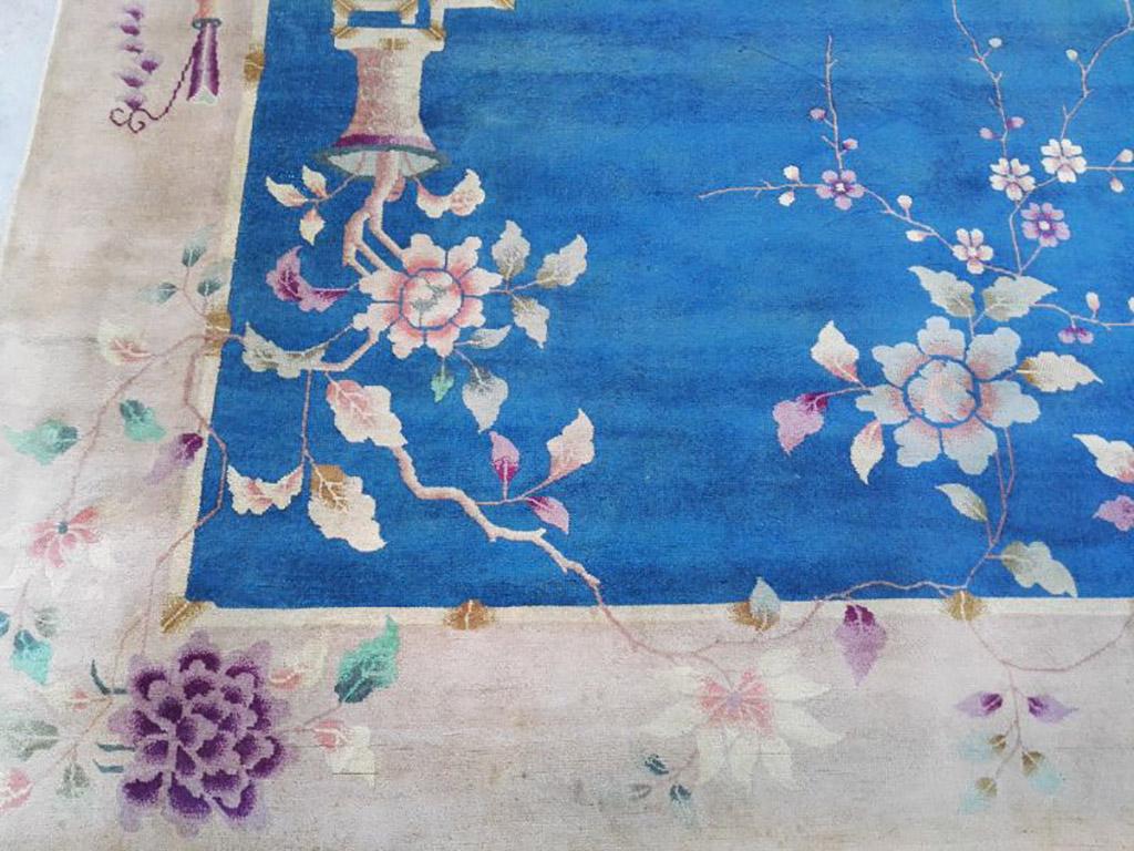 Hand-Knotted 1920s Chinese Art Deco Carpet ( 9' x 11'8