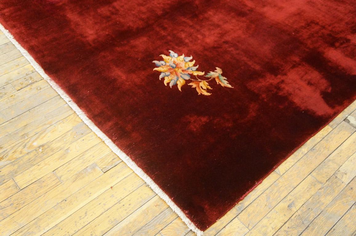 Hand-Knotted 1920s Chinese Art Deco Carpet ( 9' x 11'4
