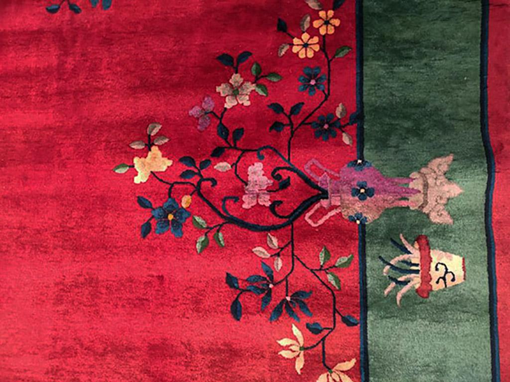 Antique Chinese, Art Deco Rug In Good Condition For Sale In New York, NY