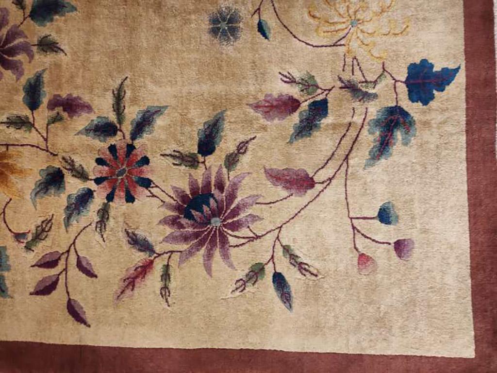 Early 20th Century Antique Chinese Art Deco Rug 9' 0