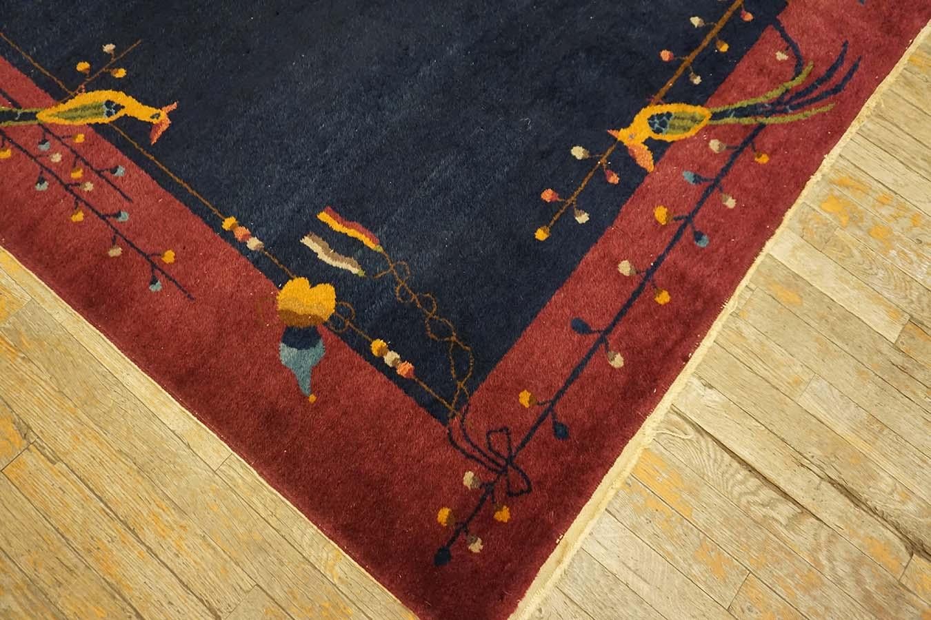 Early 20th Century 1920s Chinese Art Deco Carpet ( 6' x 8'9