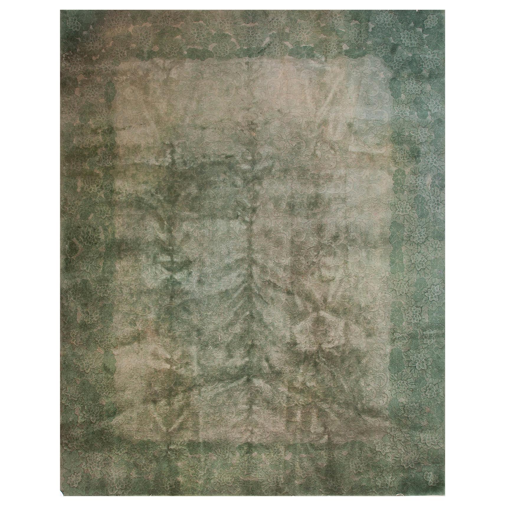 Antique Chinese Art Deco Rug 9' 0" x 12' 0"  For Sale