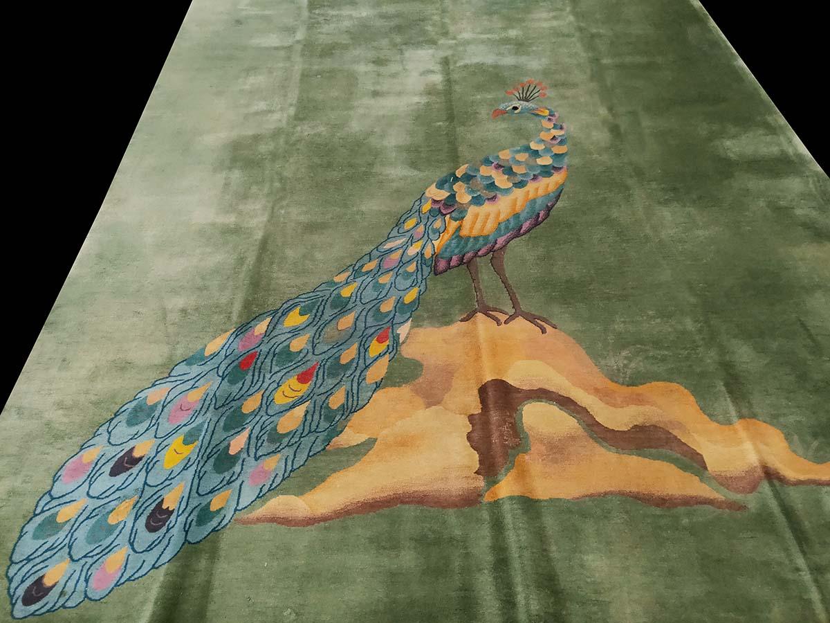 Hand-Knotted 1920s Chinese Art Deco Carpet ( 9' x 14' - 275 x 435 cm ) For Sale