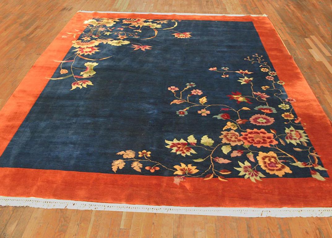 Hand-Knotted 1920s Chinese Art Deco Carpet ( 9' x 11'2