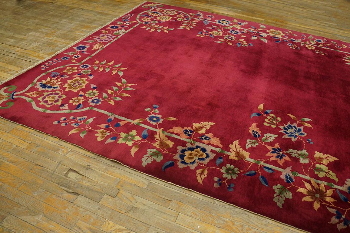 Wool 1920s Chinese Art Deco Carpet (9' x 11' 4