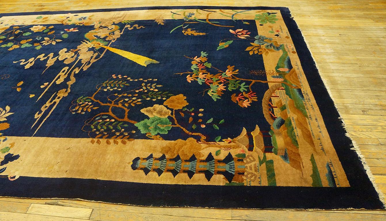 Wool 1920s Chinese Art Deco Carpet ( 9' x 11' 6