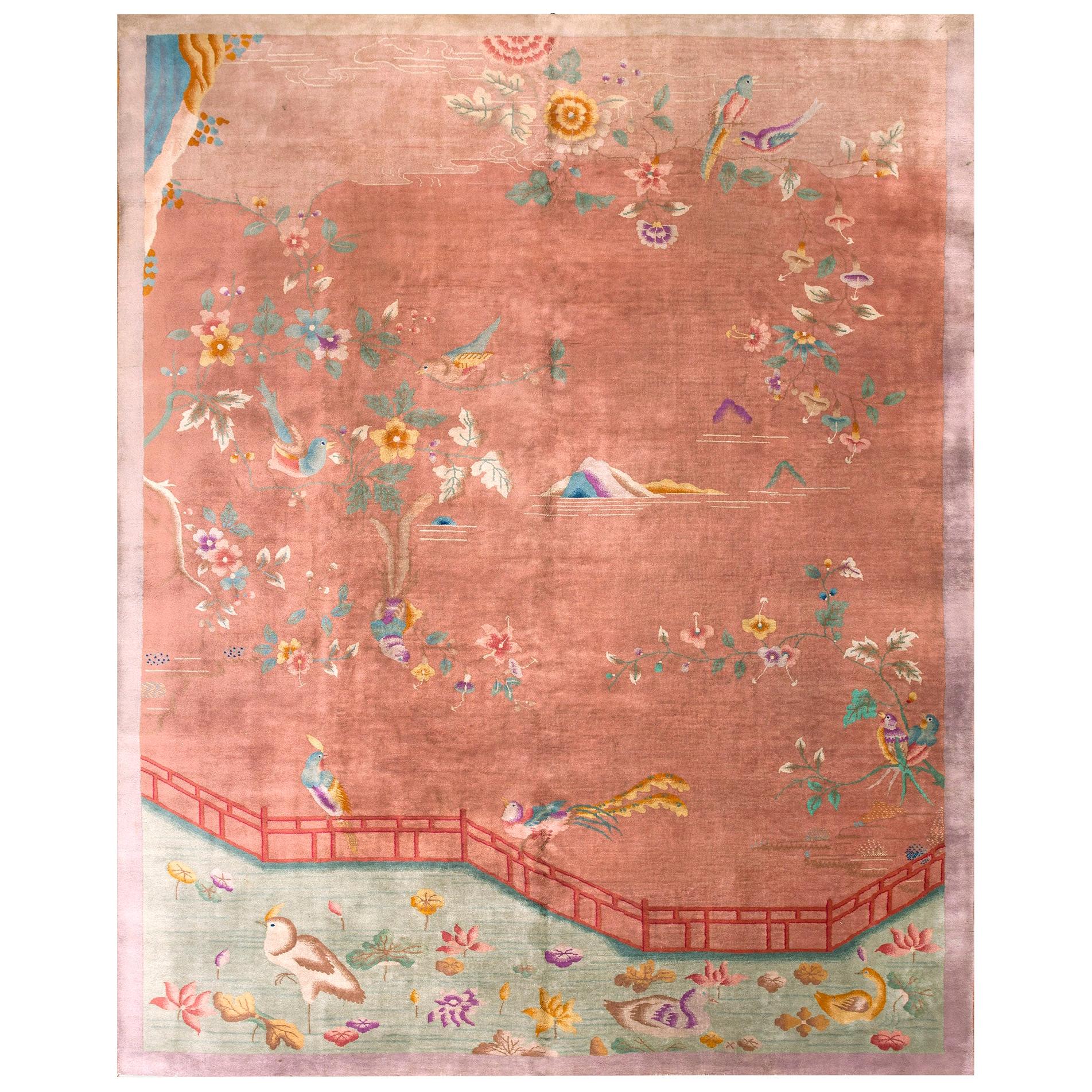 Antique Chinese Art Deco Rug 9' 0" x 11' 6"