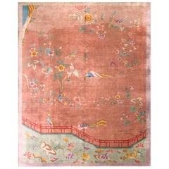 Antique Chinese Art Deco Rug 9' 0" x 11' 6" 