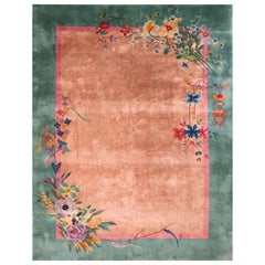 Antique Chinese Art Deco Rug 9' 0" x 11' 6"