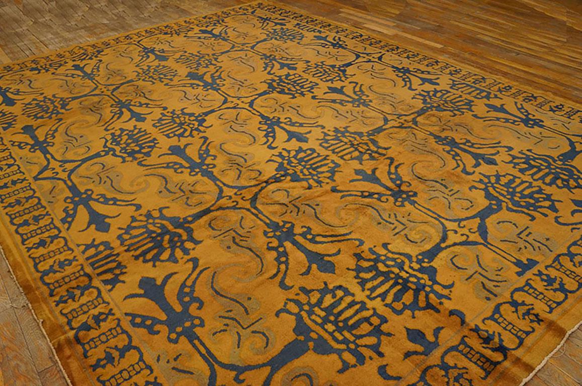 Early 20th Century 1920s Chinese Art Deco Carpet ( 9' x 11'10