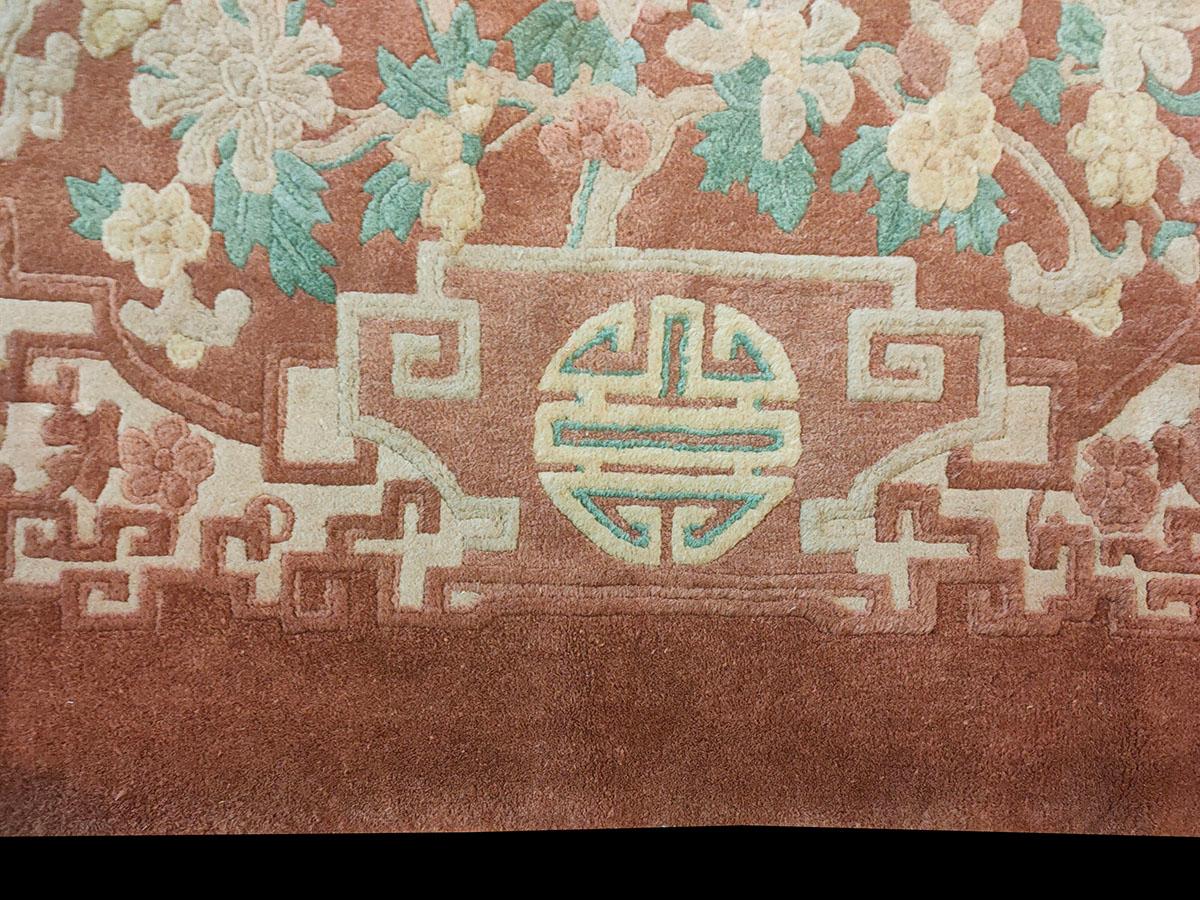 Noué à la main Tapis Art déco chinois des années 1930 ( 9' x 11' - 275 x 335 cm) en vente