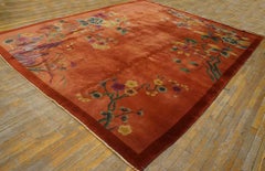RugsOnNet Rustic Minimalist Antique Walter Nichols Chinese Art Deco Carpet Rug