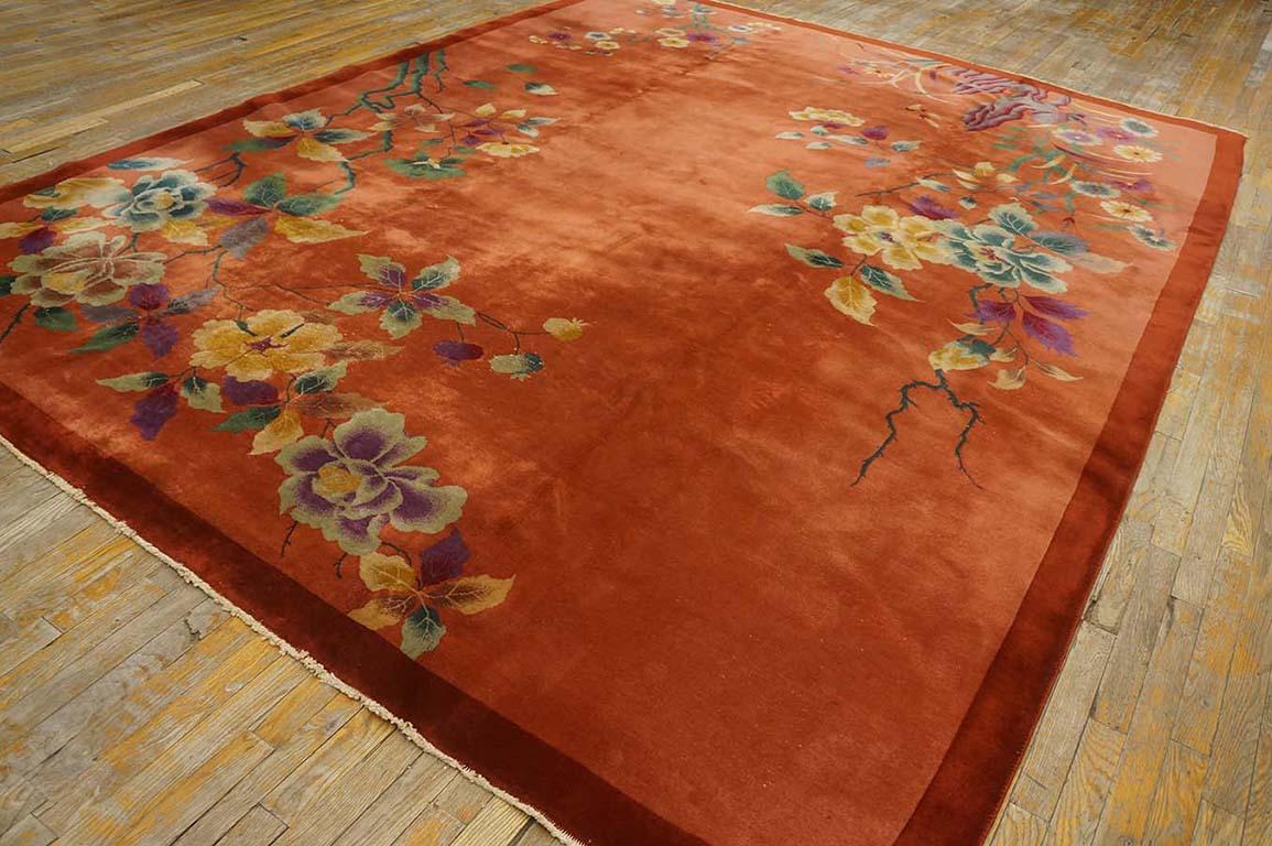 1920s Chinese Art Deco Carpet ( 9' x 11'6