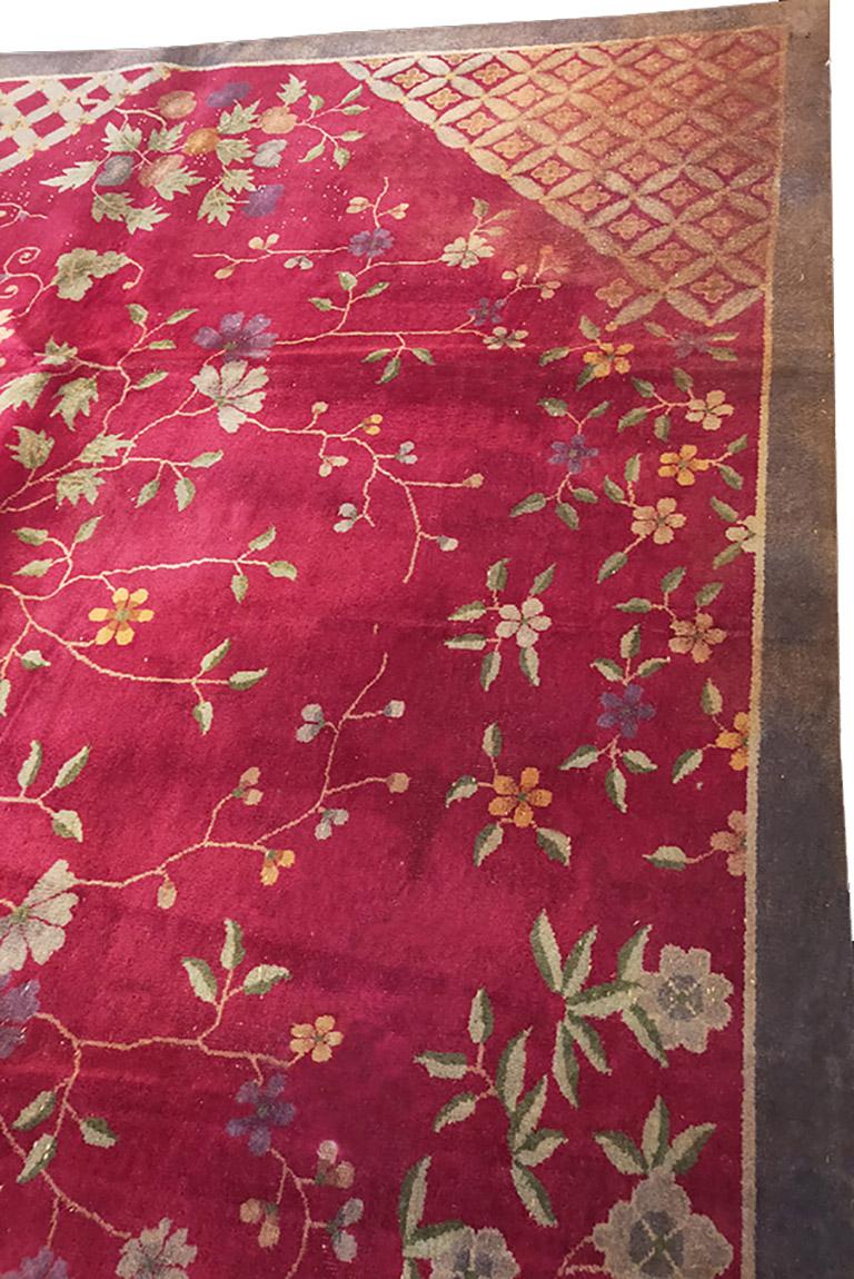 Chinois Tapis Art Déco chinois des années 1920 (27 x 355 cm) en vente
