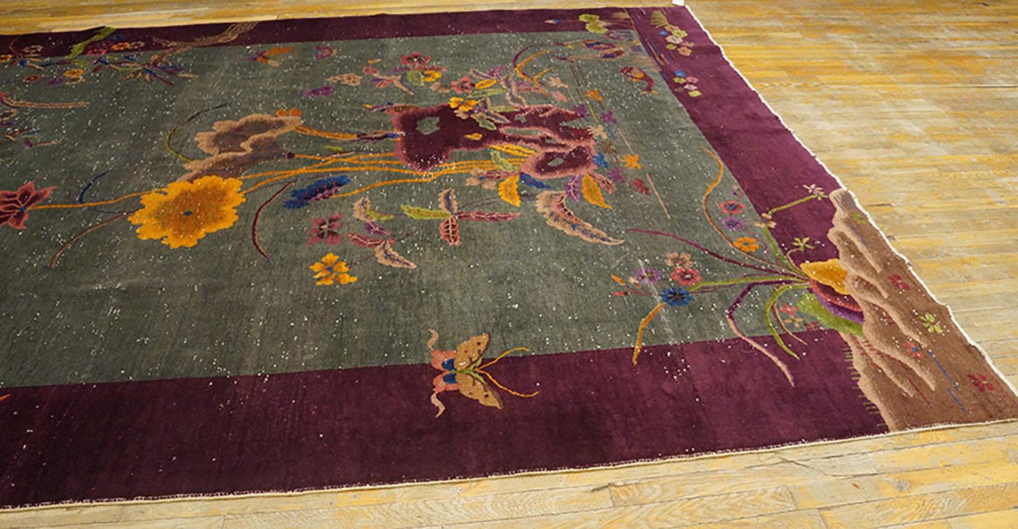 Wool Antique Chinese Art Deco Rug